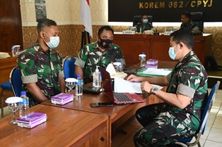 Korem 082/CPYJ Terima Kunjungan Tim Verifikasi dari Kodam Brawijaya