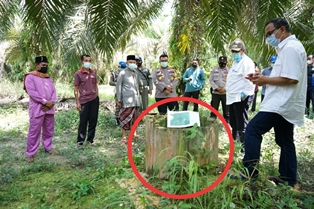 Bupati Alfedri Tinjau Perbatasan Siak-Kampar di Kampung Rantau Bertuah