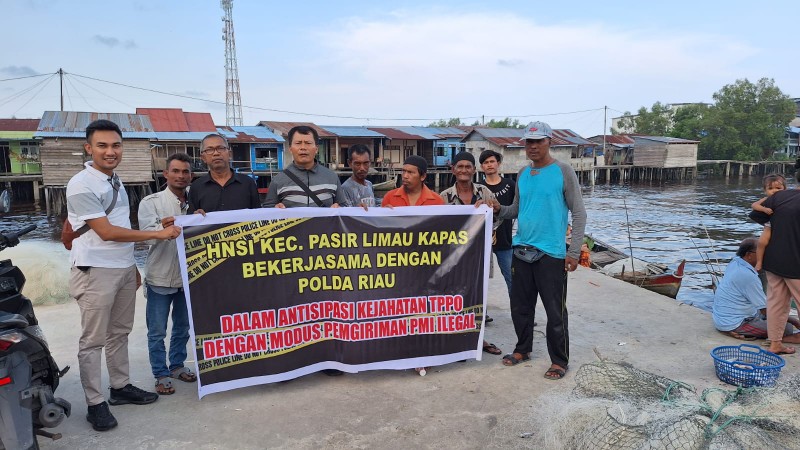 Gandeng HNSI, Polda Riau Ajak Warga Limau Kapas Cegah Kejahatan di Wilayah Pesisir