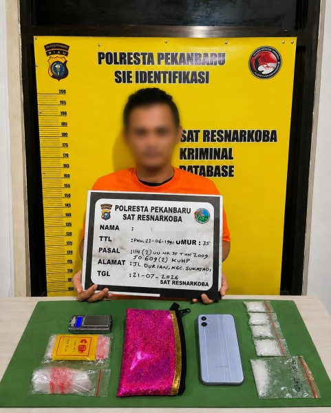 Pengedar Sabu di Sukajadi Ditangkap, Polisi Sita Barang Bukti dan Kejar Pemasok