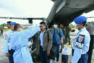 Antisipasi Virus Corona, di Lanud Rsn Wajib Periksa Suhu Tubuh
