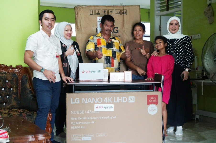 Program Bedelau BRK Syariah Kembali Manjakan Nasabah, Julpono Iskandar Bawa Pulang Beragam Perabot dan Alat Elektronik