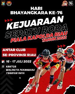 Semarak Hari Bhayangkara Kejuaraan Sepatu Roda Kapolda Riau, 184 Atlet Dipastikan Berpartisipasi