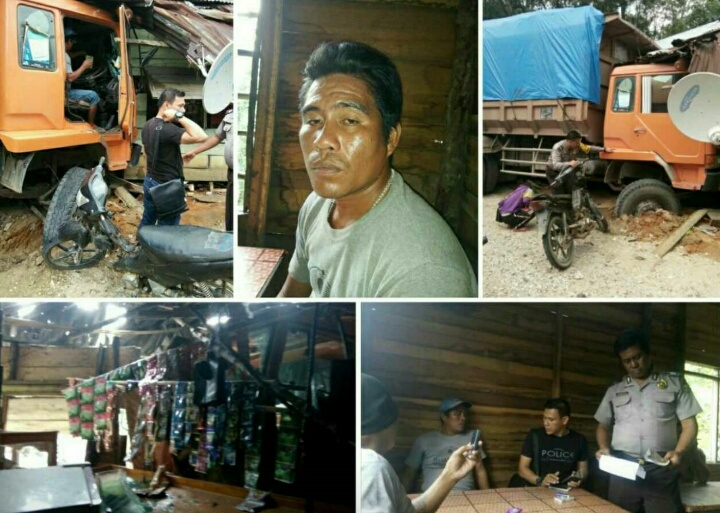 Diduga Rem Blong, Mobil Truk Hino Hantam Rumah Warga