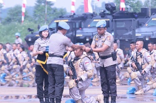 Kapolri Pimpin Pembaretan Kontingen Satgas Misi Perdamaian PBB 