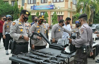 Lakukan Pengecekan MatLog dan Randis, Polres Siak Siap Amankan Pilkada