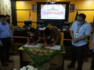 Cegah Potensi Tindak Pidana, Dinas PUPR Teken MoU Dengan Kejari Kuansing