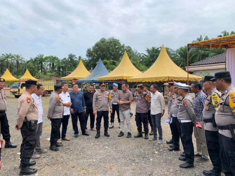 Kapolres Rohil Cek Lokasi Kampanye Paslon Pilgub Riau di Bagan Sinembah