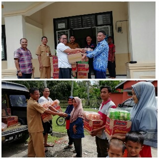 Sekcam Sentajo Raya Kembali Salurkan Bantuan Korban Banjir
