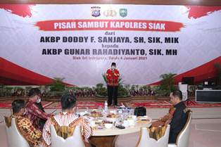 Pisah Sambut Kapolres Siak, Bupati Alfedri: Terimakasih Pak Doddy, Selamat Bertugas Pak Gunar