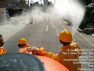 Semua Kecamatan di Kota Pekanbaru Sudah Dilakukan Penyemprotan Disinfektan 