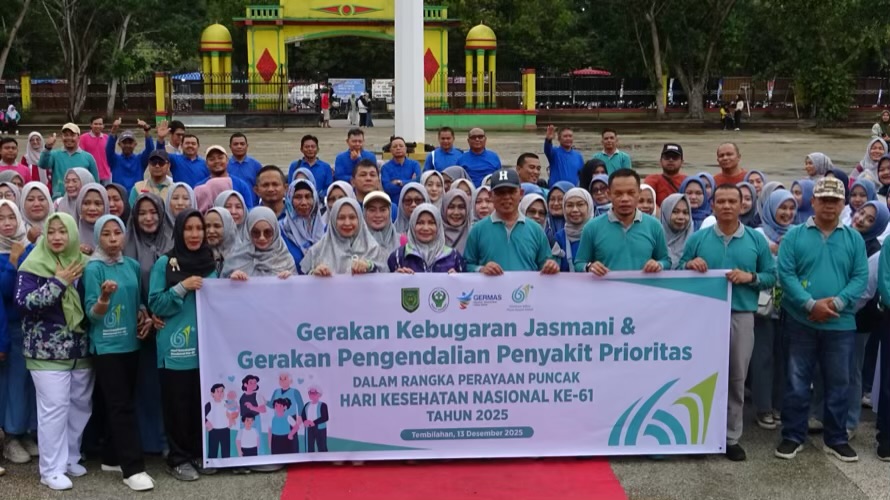 Bupati Inhil dan Ketua PKK Hadiri Puncak Perayaan HKN 2025