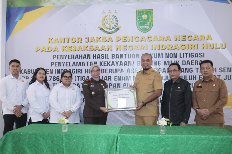 Bupati Inhu Apresiasi Kejari, Aset Rp3,67 Miliar Kembali Jadi Kekayaan Daerah