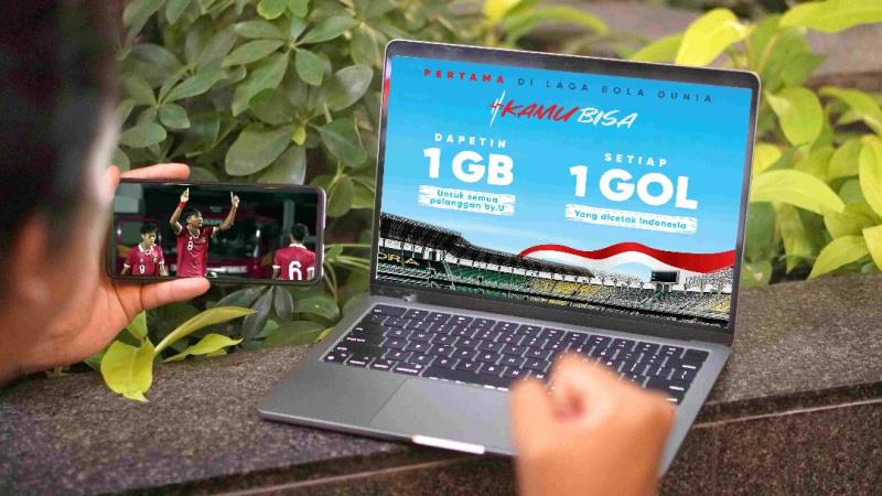 Bersama by.U, KamuBisa Dapat 1 GB Tiap 1 Gol Untuk Semangat Indonesia di Laga Bola Dunia