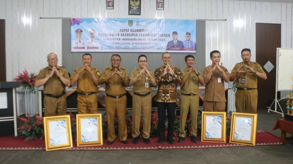 Bupati Inhil Tekankan Pentingnya Tertib Arsip pada Rakor Pengawasan Kearsipan