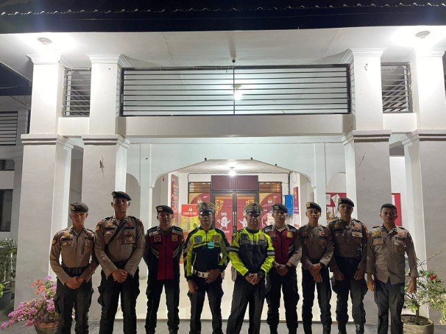 Patroli Gabungan Polres Kuansing Lakukan Pengecekan Kantor KPU