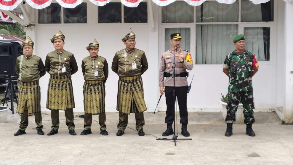 Pencabutan Nomor Urut Paslon, Polres Inhu Kerahkan Ratusan Personil Pengamanan