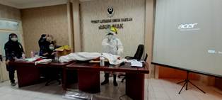 Polres Siak dan Diskes Gelar Latihan Pemulasaran Jenazah Korban Covid-19