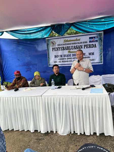 Kunjungi Warga Jalan Kuantan, Anggota DPRD Pekanbaru Ini Laksanakan Penyebarluasan Perda Nomor 5 Tahun 2023
