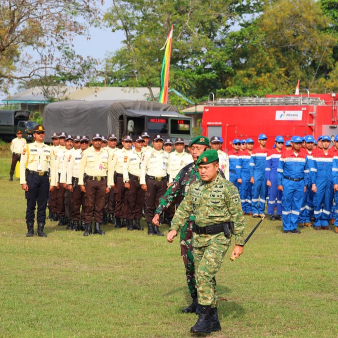 Perkokoh Kedaulatan Energi, PHR dan TNI Gelar Apel Siaga Pengamanan Objek Vital Nasional di Rumbai