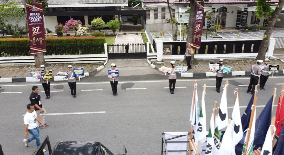 Kirab Pilkada 2024, Ditlantas Polda Riau Minta Masyarakat Sukseskan Pilkada 2024