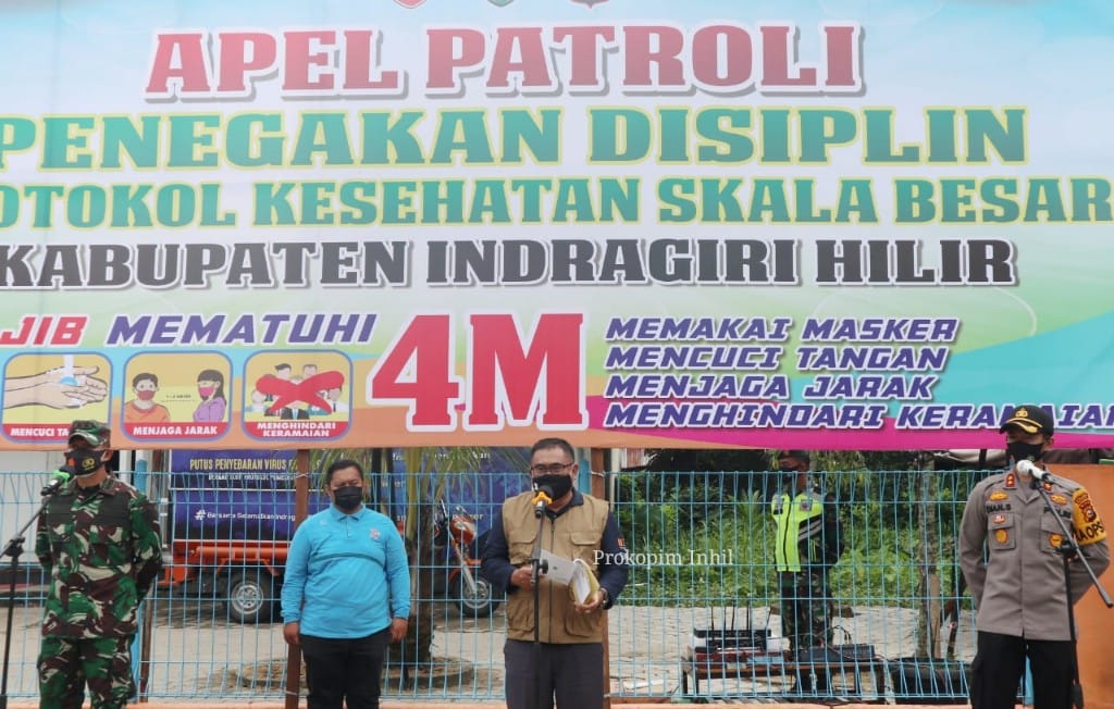 Wakili Bupati, Pj Sekda Pimpin Apel Patroli Berskala Besar Penegakan Disiplin Covid-19