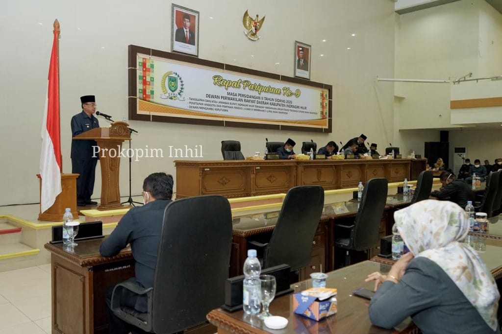 Bupati Inhil Sampaikan Tanggapan Terhadap Pandangan Umum Fraksi DPRD Tentang 6 Ranperda