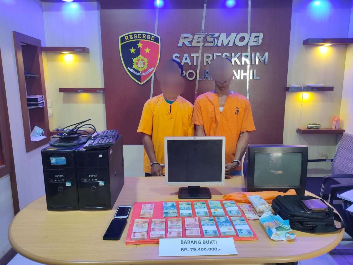 Polres Inhil Tangkap Dua Pelaku Pengedar dan Penyimpan Uang Palsu