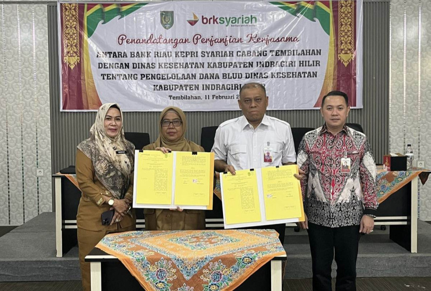 Penerapan SIPD e-BLUD Percepat Pengelolaan Dana, Dinas Kesehatan Inhil Gandeng BRK Syariah