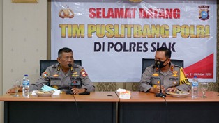Integrasikan Seluruh Aplikasi Online, Puslitbang Polri Laksanakan Penelitian Di Polres Siak Polda Riau