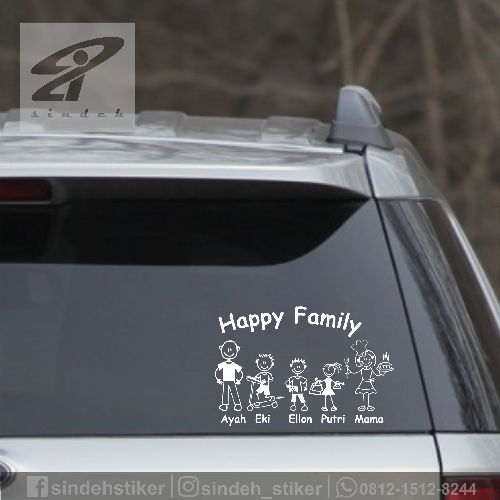 Anda Sering Melihat Stiker Gambar Anggota Keluarga di Kaca Mobil? Ternyata Bahaya!