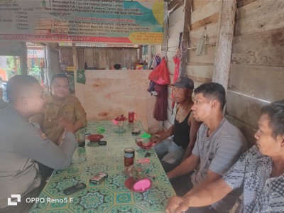 Sambangi Masyarakat Rantau Panjang, Polsek Tambusai Ajak Ciptakan Pilkada Damai 2024