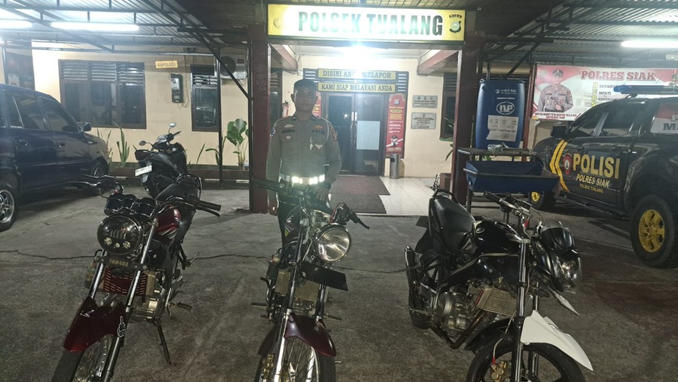Balap Liar Resahkan Warga, Polsek Tualang Amankan 3 Sepeda Motor