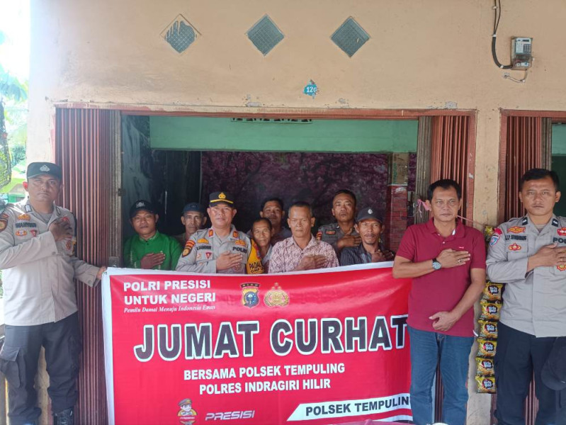 Jumat Curhat, Polsek Tempuling Sampaikan Pesan Kamtibmas Jelang Pilkada