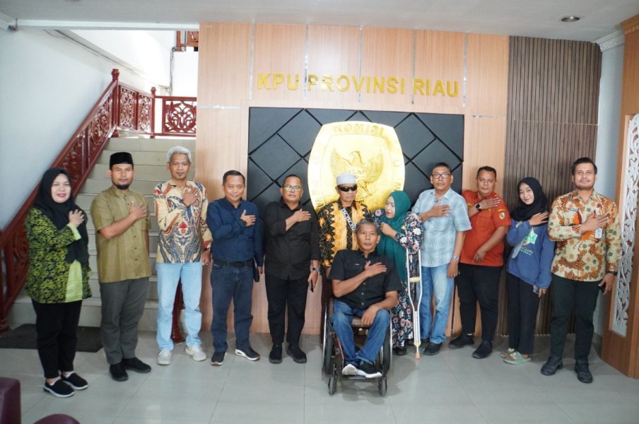 Wujudkan Layanan Ramah Disabilitas, KPU Riau Gandeng PPUA Provinsi Riau Sediakan Fasilitas Akses