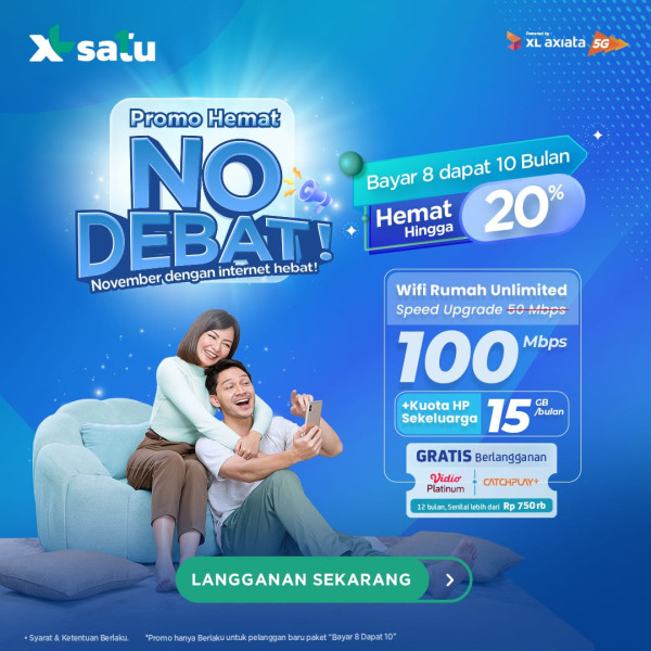XL SATU Hadirkan Promo Super Hemat NO DEBAT untuk Pelanggan Baru