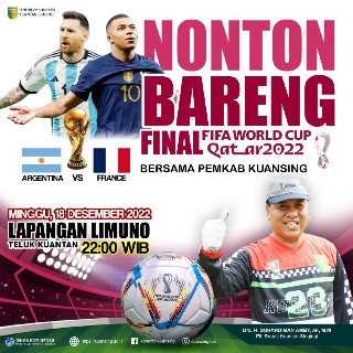 Besok Pemkab Kuansing Gelar Nobar Final Piala Dunia, Suhardiman Jagokan Prancis