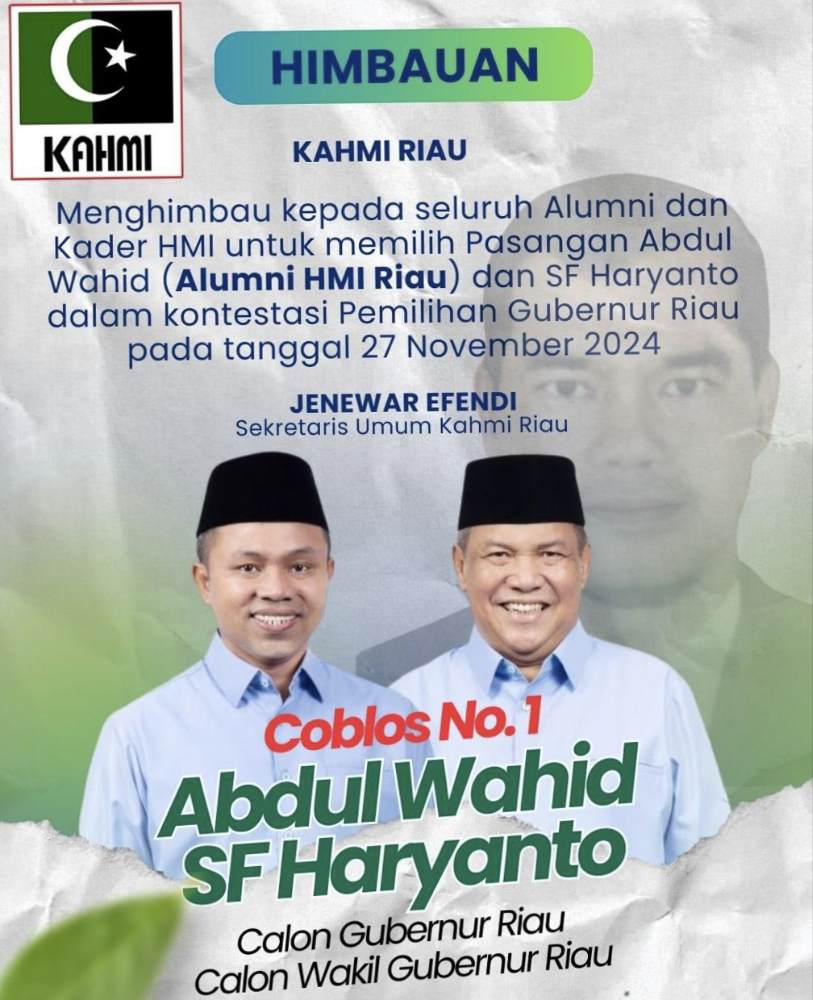KAHMI Riau Dukung Pasangan Bermarwah di Pilgubri 2024
