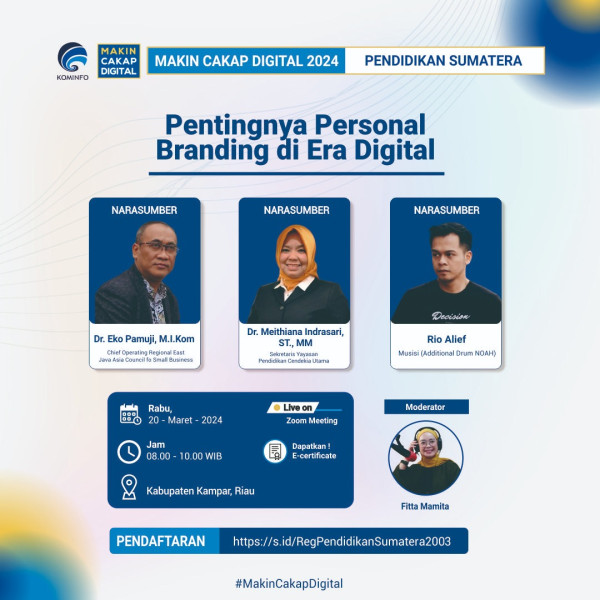Gelar Webinar di Kampar, Kemenkominfo Ajak Siswa dan Guru Pahami Pentingnya Personal Branding