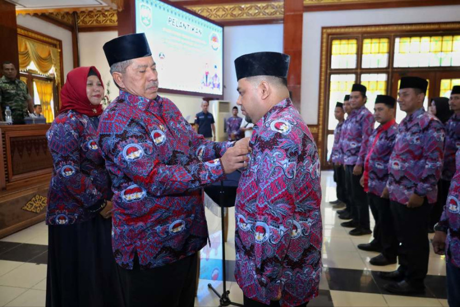 Hadiri Pelantikan Pengurus PPDI Siak Alfedri Nilai Kinerja Pemerintah Kampung Sudah Baik