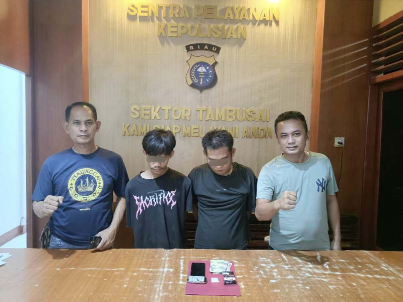 Dua Pengedar Sabu di Rohul Diringkus Polisi di Kebun Sawit