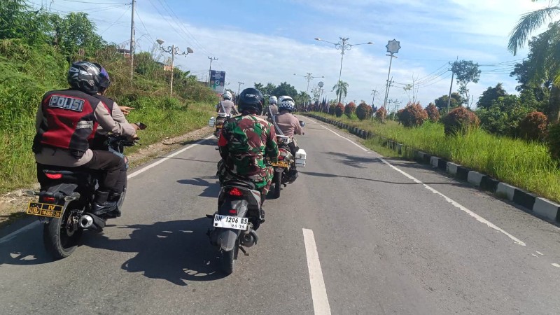 Polres Rohul Gelar Patroli Sinergitas Bersama TNI Ciptakan Kamtibmas Pilkada Damai 2024