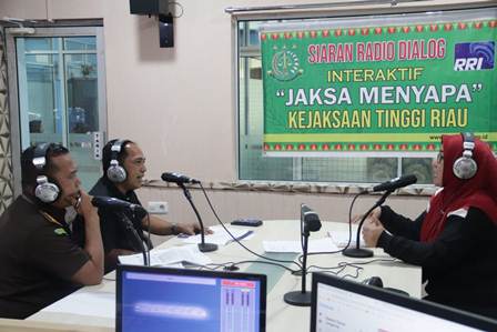 Jaksa Menyapa, Kejati Riau Siarkan Restoratif Justice Lewat Gelombang Radio, Telepon Langsung Kring