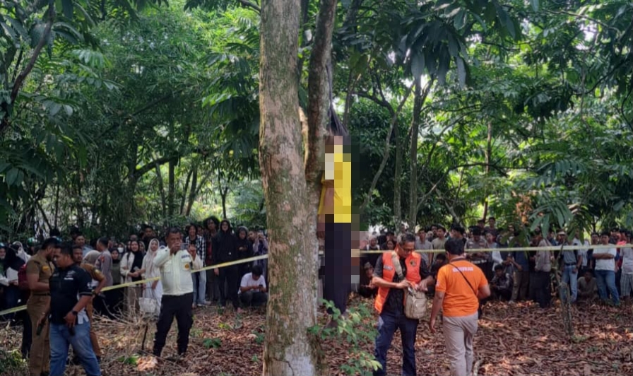 Geger! Pasien RSJ Tampan Ditemukan Tewas Tergantung di Hutan Belakang Masjid Unri Pekanbaru