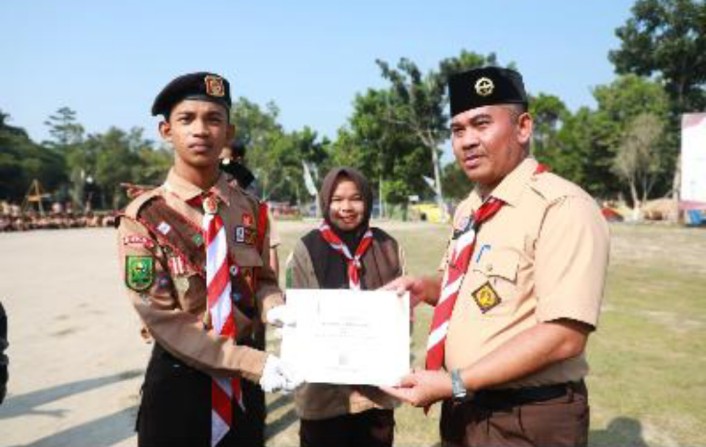 Resmi Ditutup, Ini Pesan Sekda Siak untuk Peserta Pramuka Kemah Akbar