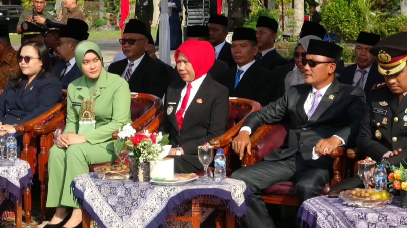 Wabup Inhil Ikuti Upacara HUT ke-80 TNI