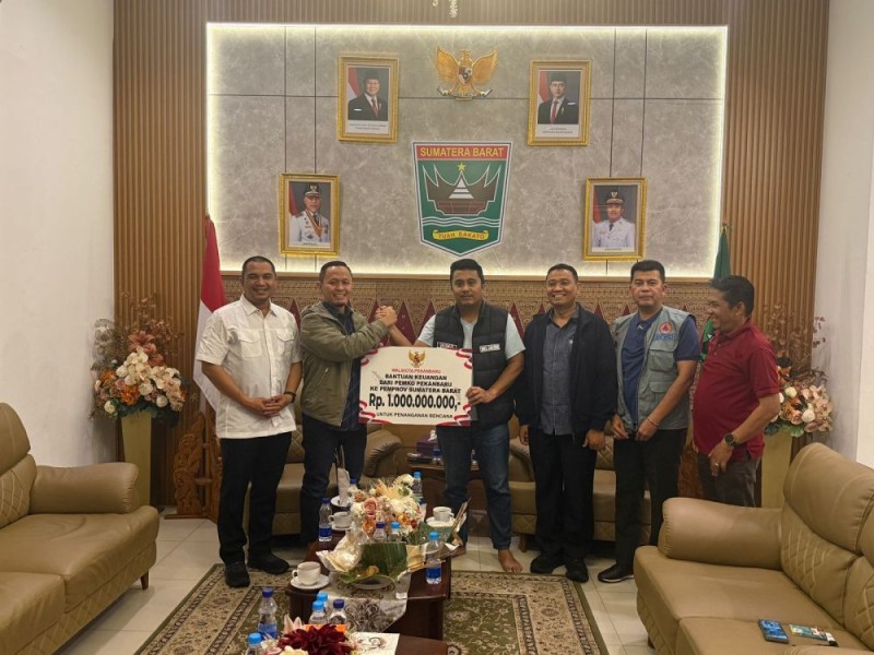 Wako Pekanbaru Bantu Korban Bencana Sumbar Rp1,5 Miliar, Agung: Sumbar-Pekanbaru Terikat