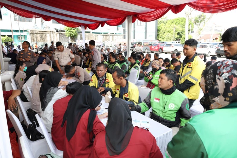 Sambut HUT Bhayangkara ke-79, Polda Riau Gelar Bakti Kesehatan