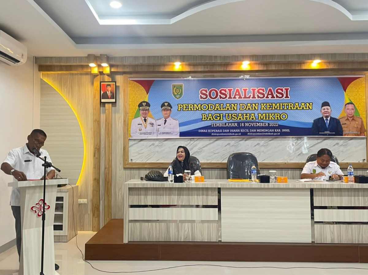 Diskop dan UKM Inhil Gelar Sosialisasi Permodalan dan Kemitraan bagi Usaha Mikro