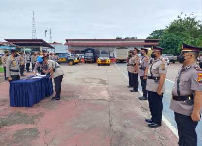 Polres Inhu Sertijab Empat Pejabat Utama